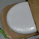 Mayfair Padded Toilet Seat, Cushioned Soft Vinyl over Wood Core Seat, Secure Hinges, Easy Clean, Made in USA, Round, White