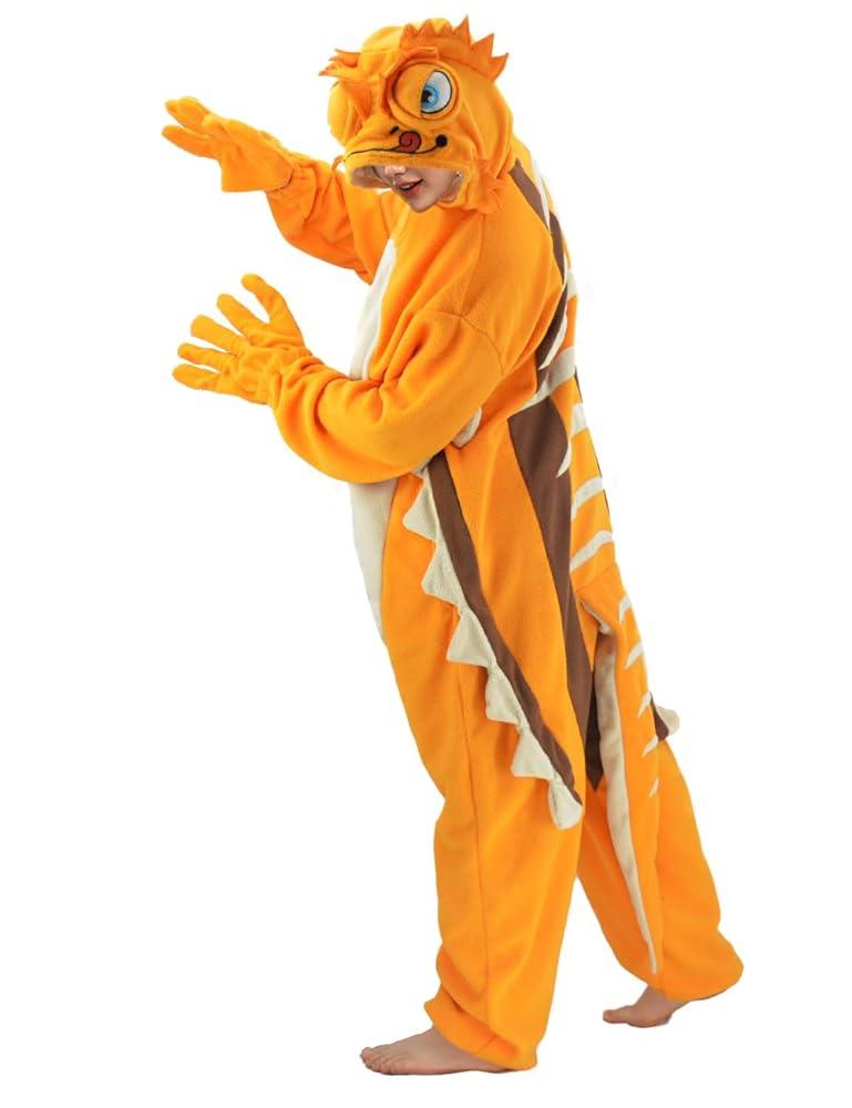Adult Lizard Costume Onesie Pajamas Halloween Funny Cosplay Christmas Women Men, L