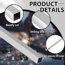Zonon 6063 Aluminum Square Tubing 3/4" x 3/4" x 1/16" Wall, 48 Inch Length, Silver Aluminum Square Tube for DIY, Furniture, Structural Projects
