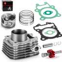 Engine Cylinder Piston Rings Gasket Kit & Tensioner for Kawasaki Bayou 250 KLF250 2003-2011 TOP END REBUILD KIT