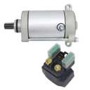 Starter & Relay fit for Yamaha Grizzly 400 450 660 02-10| Kodiak 400 450 00-06| Wolverine 450 06-10|Rhino 450 660 04-06,4WV-81890-00-00 4WV-81800-00-00 5KM-81890-00-00 18759 410-54039 SMU0263