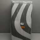 Vaukki Waterproof Outdoor Rug 9x12 Grey Striped Patio Mat