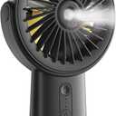 Otlonpe Handheld Misting Fan Portable, Small Personal Hand Held Rechargeable Mist Fan Water Spray, 4000mAh Battery Operated Hand Mister Fans 3-Speed, 4-15 Hrs Runtime for Travel Home Office Outdoor (Black)