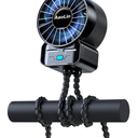1 Pack Multifunctional Portable Stroller Fan 4 Speed 6600rpm High Speed Usb Rechargeable Personal Mini Handheld Fan Extended Tripod For Desktop Winding Kids Bed Treadmill Bike Golf Cart Outdoor Travel