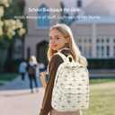 BTOOP School Backpack for Teens Large Corduroy Bookbag Lightweight 15.6 inch Laptop Bag for Girls Women Casual High School College