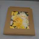 SWNAWE Yellow Flowers Artificial Roses Combo Set Fake Pink Silk Flowers Faux Peony Flowers Mix Dahlia with Stems for Wedding Bouquets Baby Bridal Shower Party Floral Arrangements Decor