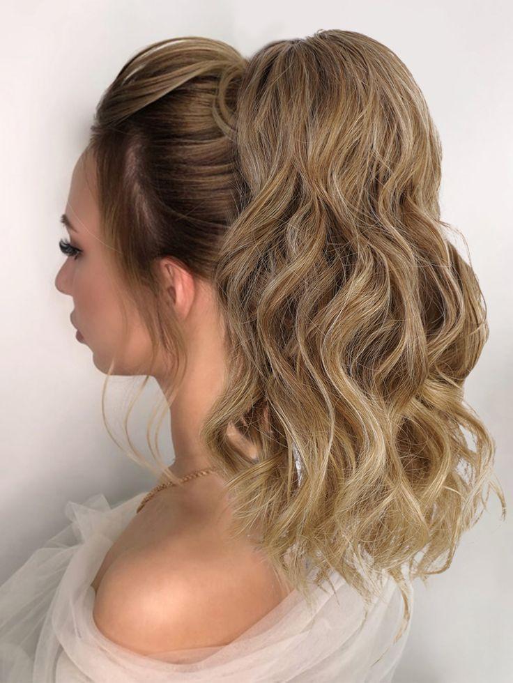 Behufun Ponytail Extension, Drawstring Ponytail 14" Short Curly Clip in Hair Extensions Ponytail Lightweight Fake Pony Tails Hair Extensions Blond
