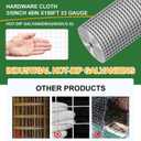 TNELTUEB 48in x 100ft Hardware Cloth Hot-Dip Galvanized Welded Wire Mesh - Heavy Duty About 1/2inch 23 Gauge Chicken Wire Fencing for Garden, Chicken Coop, Rabbit Cage, Rodent & Predator Protection