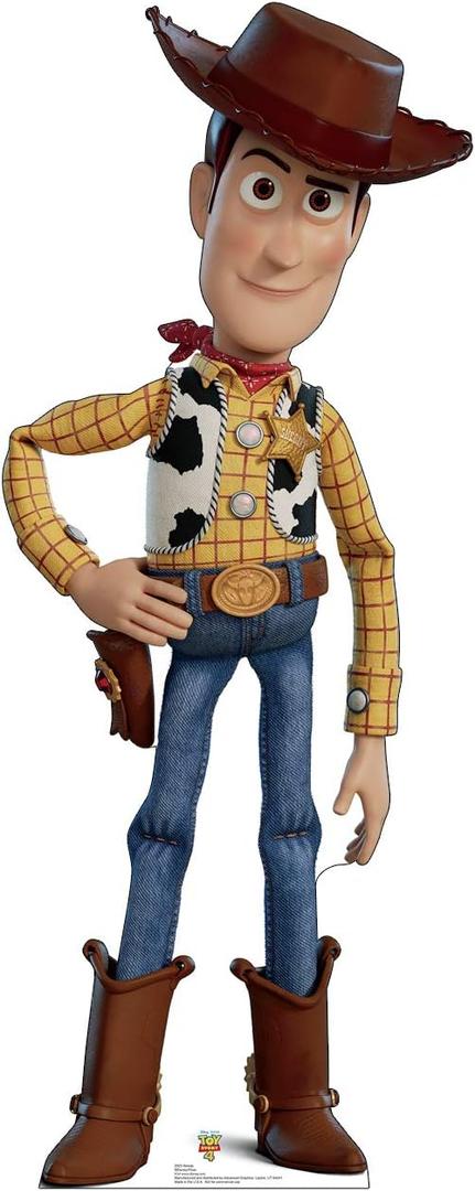 Cardboard People Woody Life Size Cardboard Cutout Standup - Disney Pixar Toy Story 4 (2019 Film), One Size