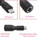 DC8020 to USB-C Adapter, DC8020 Female to Type C Connector Adapter for Solar Panel RV Portable Power Station Compatible with Jackery