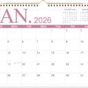 4 x Calendar 2026-2027 - Wall Calendar from April 2026 to June 2027, 2026-2027 Wall Hanging Calendar with Holiday Marked, Premium Paper for Organizing, 11'' x 14'',Four Color