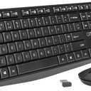 Wireless Keyboard and Mouse 2.4GHz USB Cordless Combo Portable Full-Size Key Board Adjustable DPI Mini Mice Compatible with PC iMac MacBook Surface Laptop Tablet Resberry Pi with USB-A