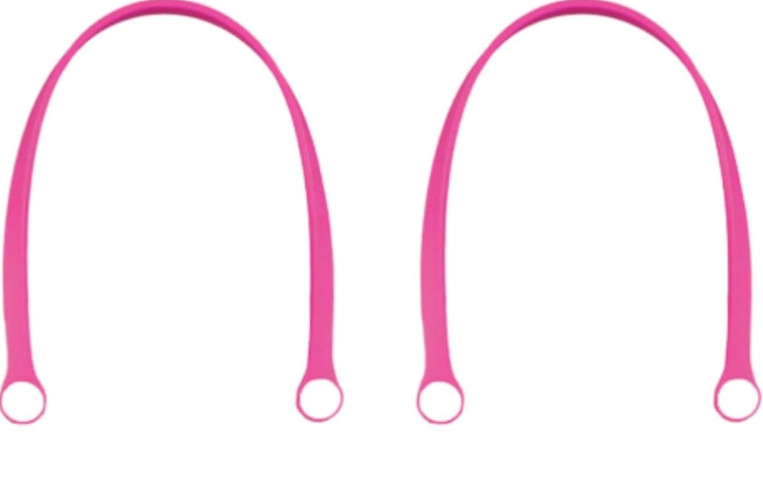 Replacement Straps for Original L/XL Bog Beach Bag, Replacement Handles with 4 Snaps for Rubber Beach Bag, EVA Bag Strap Replacement, Bog Beach Bag Repair Kit (Pink) 