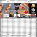 KITCHENATICS Half Sheet Cooling Racks for Cooking and Baking, Stainless Steel Wire Rack for Baking Sheet, Bacon Rack for Oven, Heavy-Duty Wire Cookie Cooling Rack fits Half Sheet Pan, 11.8 x 16.9 IN