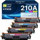 210A Toner Cartridges 4 Pack (with Chip) - Replacement for HP 210A 210X Toner Cartridges for HP Color LaserJet Pro MFP 4301fdw Toner, MFP Pro 4301fdn 4201dw 4201dn 4301 4201 Series Printer W2100A