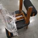 Modway Torian Upholstered Boucle Dining Chairs Set of 2 in Walnut Black - 3-Legged Farmhouse Kitchen Chairs - Mid-Century Modern Armless Accent Chairs - Comfortable Side Chairs with Wood Legs