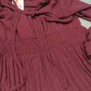 PRETTYGARDEN Women's 2026 Spring Fall Midi Dress Casual Long Sleeve V Neck Swiss Dot Pleated A Line Flowy Dresses Medium