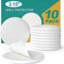 10-Pack Door Stoppers Wall Protector, [3.15"] Large White Silicone Door Bumpers with Strong Thickened Adhesive,Shock Absorbent Door Knobs Wall Protectors to Cover up Damage and Protect Wall Surfaces