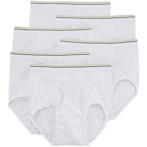Stafford 6 Pack 100% Cotton Full-Cut Briefs White (32)