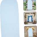 Uonlytech Elegant Wedding Arch Cover for Celebration Half Backdrop Sleeve Decorative Fabric for Ceremonies Parties and Photo Shoots Charming Event Decoration, 4×7ft