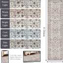 2x8 Runner Rug for Hallway, Washable Non Slip Kitchen Rugs, Beige