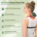 4D Wireless Neck Massager with Heat, Portable Bionic Massage with Real Human Hand Kneading, Neck Massager for Pain Relief Deep Tissue, Body Muscle Pain Relief, Perfect Relaxation Gifts for Men Women