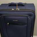 LOVEVOOK Carry On Luggage 22x14x9 Airline Approved, Softside Suitcase with Spinner Wheels for Men Women, 22 Inch Rolling Luggage with TSA Lock Multiple Compartments for Travel Business Trip (Blue)