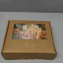 Ling's Moment Fake Flowers Box, Artificial Faux Greenery Stems Silk Roses Foam Tulips for Wedding Bouquets Centerpieces Table Decorations Backyard Floral Arrangement, Apricot & Peach, Mini Combo