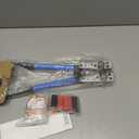 Sanuke Battery Cable Lug Crimping Tool for AWG10-1/0, Wire Crimper with 60pcs Copper Lug Ring Terminal Connectors, 60pcs Heat Shrink Tubing, Electrical Wire Crimping Tool