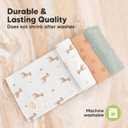 Organic Burp Cloths Baby Boy, Girl - 6-Pack Large 100% Cotton Burping Cloths for Babies, Spit Up Rags, Super Absorbent, Ultra Soft Newborn Rag, Gender Neutral, Machine Washable, Durable (Wilderness)