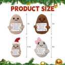4 PCS Mini Funny Positive Crochet Potato with Positive Card,Cute Emotional Support Cheer up Handmade Knitted Soft Dolls Desk Decor Christmas Birthday Gifts Idea for Women Men Her Him Friends