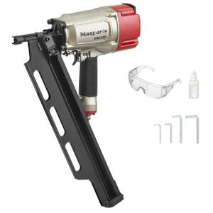 Maxparts Framing Nail Gun NR2190, 21 Magazine, Framing Nailer Accepts 2" To 3-1/2" Nails, with Rapid Shooting Engine for Pallet, Crating, Framing, Fencing