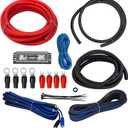 4 Gauge Amp Wiring Kit by InstallGear - Complete Subwoofer Wiring Kit with Power, Ground, RCA Cables - Soft Touch CCA Cable Set for Amplifier Installation - 17ft Length (Red)