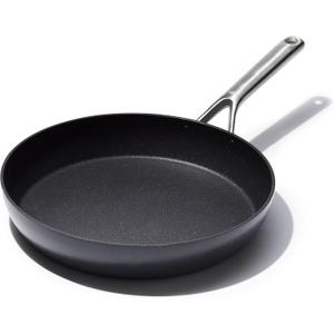 OXO Professional 12" Frying Pan Skillet, Hard Anodized Ceramic Nonstick Cookware PFAS-Free, Induction Suitable, Stainless Steel Handles, Diamond Reinforced Coating, Dishwasher Safe, Oven Safe, Black