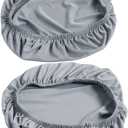 1Set Stylish Soft Toilet Lid Cover and Tank Protector Durable Bathroom Decor with Elastic Edges Comfortable Seat Sleeve for Modern Interiors Fits Toilet Models
