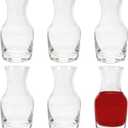 Cornucopia Brands Jarras de vino individuales (paquete de 6); pequeos decantadores de vino de 6.5 oz de una sola porcin de tamao mini personal