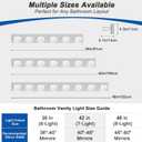 IZORRO LED Modern Bathroom Lights Fixtures(6-Light,Dimmable,360°Rotate),Chrome Acrylic Wall Lighting,Vanity Lights for Bathroom Over Mirror - 6000k 36In （No Assembly Required）