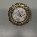 Vintage Picture Frames 3x3 Round Antique Gold Picture Frames with Glass Front Handcrafted Rustic Home Decor for Wall Mount and Tabletop Gallery Wall Art