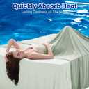 Topcee Cooling Blanket (90"x90"Queen Size) for Night Sweats Absorbs Heat to Keep Adults Cool on Warm Nights, Q-Max 0.5 Cooling Blankets for Hot Sleepers, Ultra-Cool Lightweight Blanket for Bed