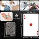 Fidget Slider, Metal Poker Push Card, Fidget Clicker, Fidget Toys for Adults, Relieve Stress Anxiety ADHD, Gift for Boyfriend, Husband and Father (Sliver A)