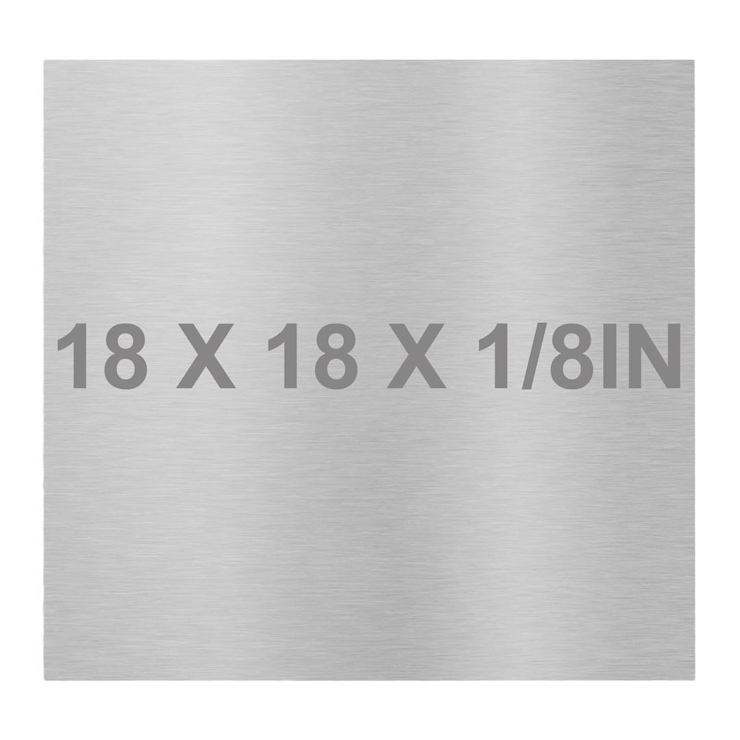 6061 T651 Aluminum Sheet Metal 18 x 18 x 1/8 (0.125) Inch Flat Plain Aluminum Plate Covered with Protective Film, Heat Treatable Rectangle 3MM Aluminum Metal Plate for Crafting, Industrial