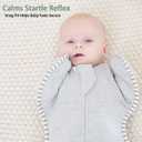 Swaddles for Newborns Swaddle 0-3 Months Sleep Sack Arms Up Swaddle 0-3 Months Transition Swaddle, 2-Pack Baby Swaddles for Boy Girl with Arms In/Out 2-Way Zipper 100% Cotton 0.8 Tog (Small 5-14lbs)