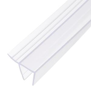 uxcell Shower Door Side Seal, F-Type Shower Door Sweep for 1/2" Glass 130" Long Silicone Frameless Glass Door Seal Strip, Stop Shower Leaks, Clear