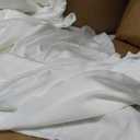 Kochorie 4 Pieces Cocktail Table Skirt 32 x 43 Inch Round Cocktail Tablecloths with Skirt Spandex Stretch Table Covers for Wedding Banquet High Top Tables Bar Party Decor (Ivory)