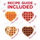 Dash Multi Mini Heart Waffle Maker - Waffle Maker for Family Breakfasts - Dual Nonstick Heating Plates & Easy-Release Surface - Compact & Fast-Heating - Red Heart