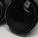 Dual Carbon Fiber Exhaust Tip 3" Inlet to Dual 4" Outlet Tailpipe tip Universal for Vehicles (Glossy Black)