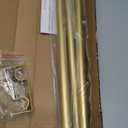 Curtain Rods for windows 32-48 inch, 5/8 inch Decorative Gold Splicing Heavy Duty Metal Curtain Rod set with Brackets