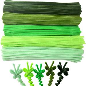 Green Pipe Cleaners Craft Pipe Cleaners Bulk Pipecleaners Crafts Supplies500Pcs Green