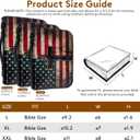 Bible Cover, Bible Carrying Book Case for Men,Protective Bible Organizer Holder Bag with Handle and Zippered Pocket, Christian Gift for Girls Boy (American Flag, XXL)