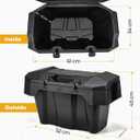 KEMIMOTO 82QT UTV Rear Cargo Storage Box Compatible with 2024/2025/2026 Polaris RZR XP 1000/4 1000 Accessories Rear Bed Box Water Resistant with Two Lockable Latches Replace OEM #2889611